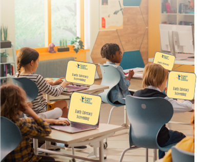 A group of children sitting at desks in a classroomAI-generated content may be incorrect.